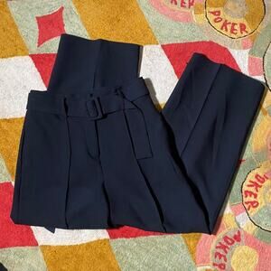 Dkny black wide straight leg pants